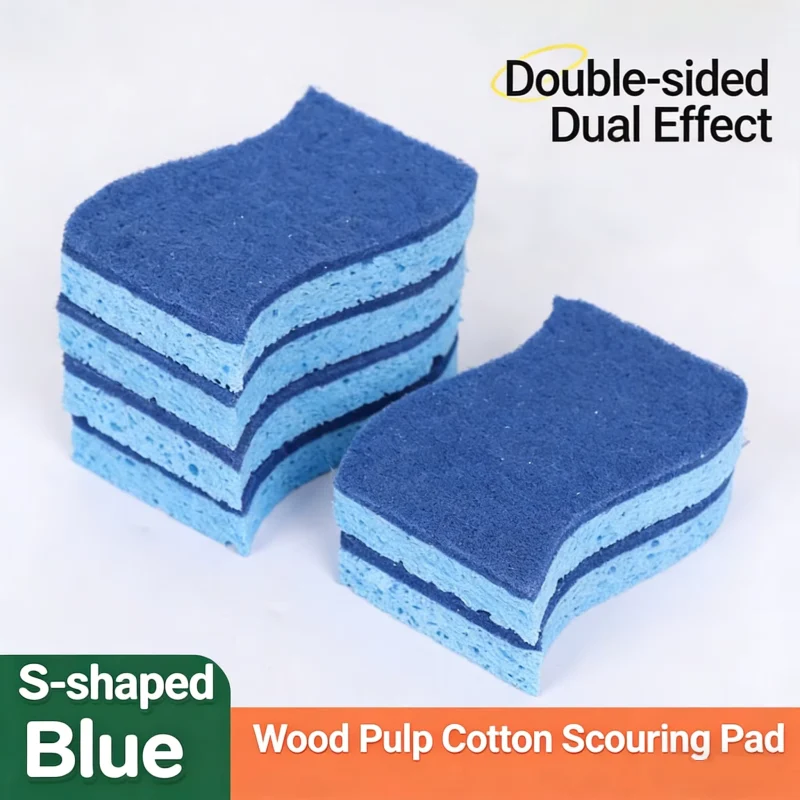 Dual-Sided Wood Pulp Sponge Set