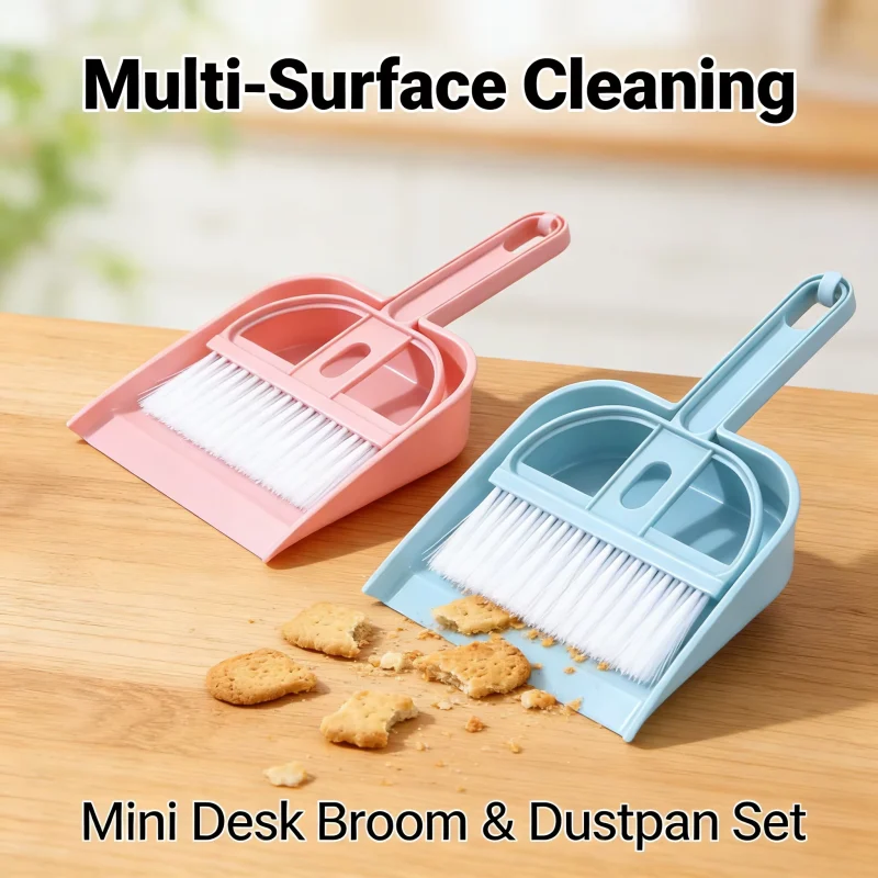 Mini Desk Broom and Dustpan Set