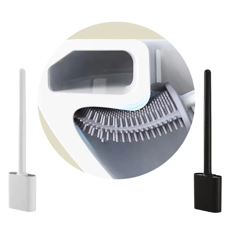 Flexible Silicone Toilet Brush Set