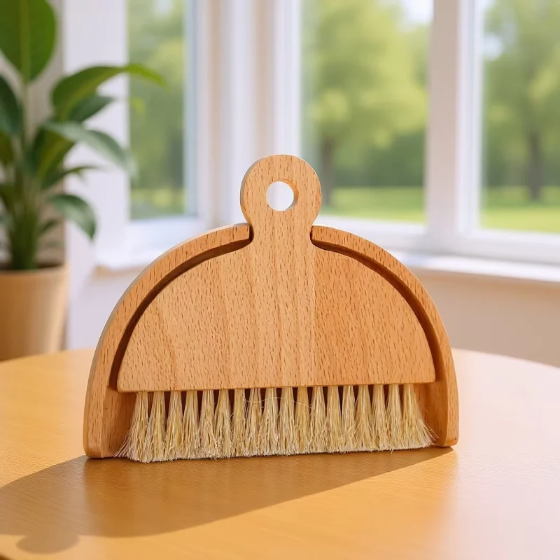 Natural Wood Mini Dustpan Set